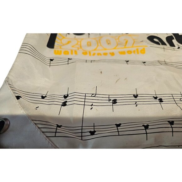 Walt Disney World Performing Arts 2009 White Black Drawstring Music Notes Bag - Picture 3 of 7
